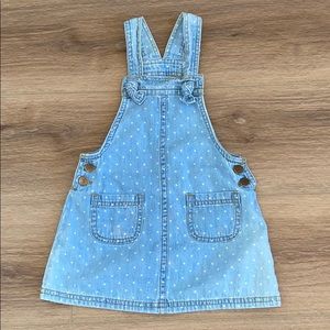 Polka dot denim girls jumper
